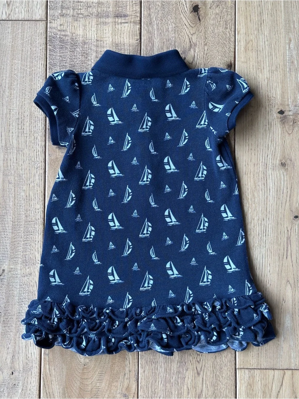 Ralph Lauren Sailboat Print Cotton Polo Dress and Bloomer size 6 Months